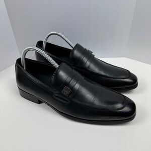 Calvin Klein Mens Jimnon-R Black Penny Loafers Dress Shoes Size 8 CMJIMNON-R